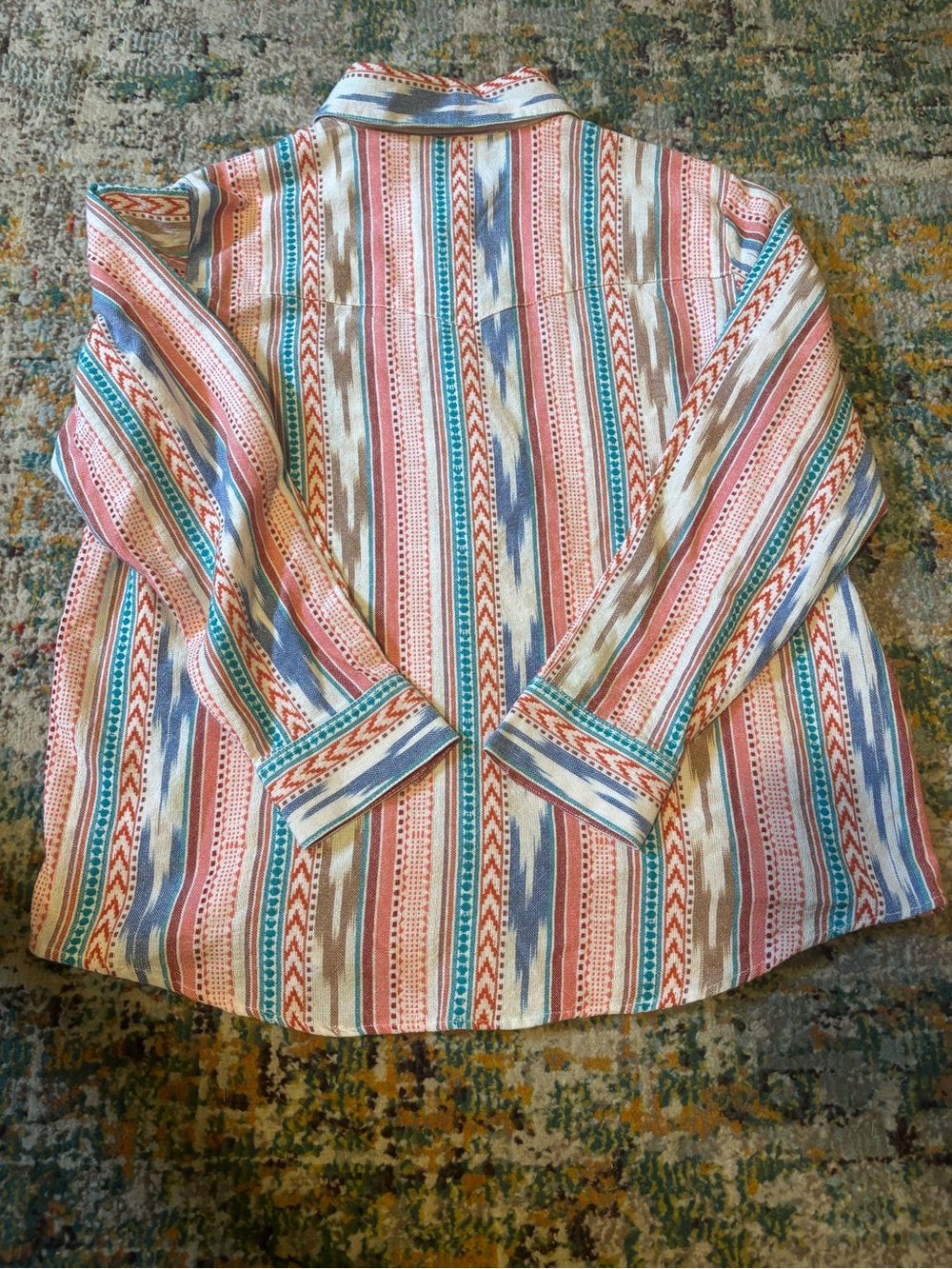 Casual Striped Long-Sleeve women’s Shirt - Multi-Color - Picture 9 of 12